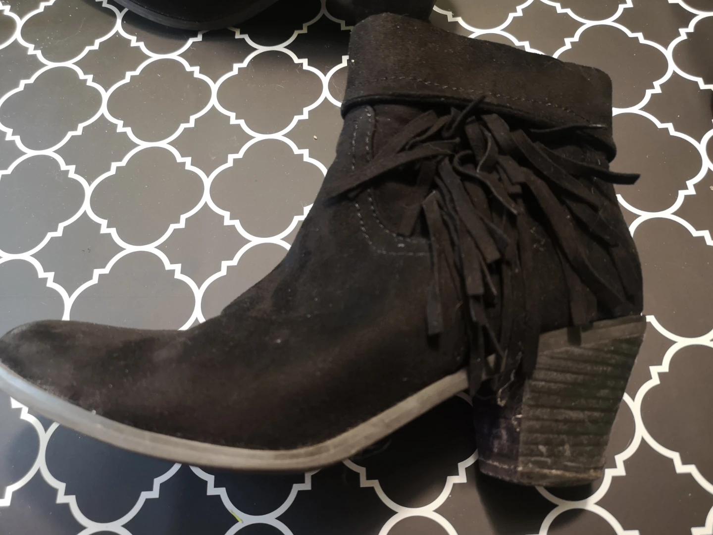 Fringe Ankle Boots - Size 8 - photo 2