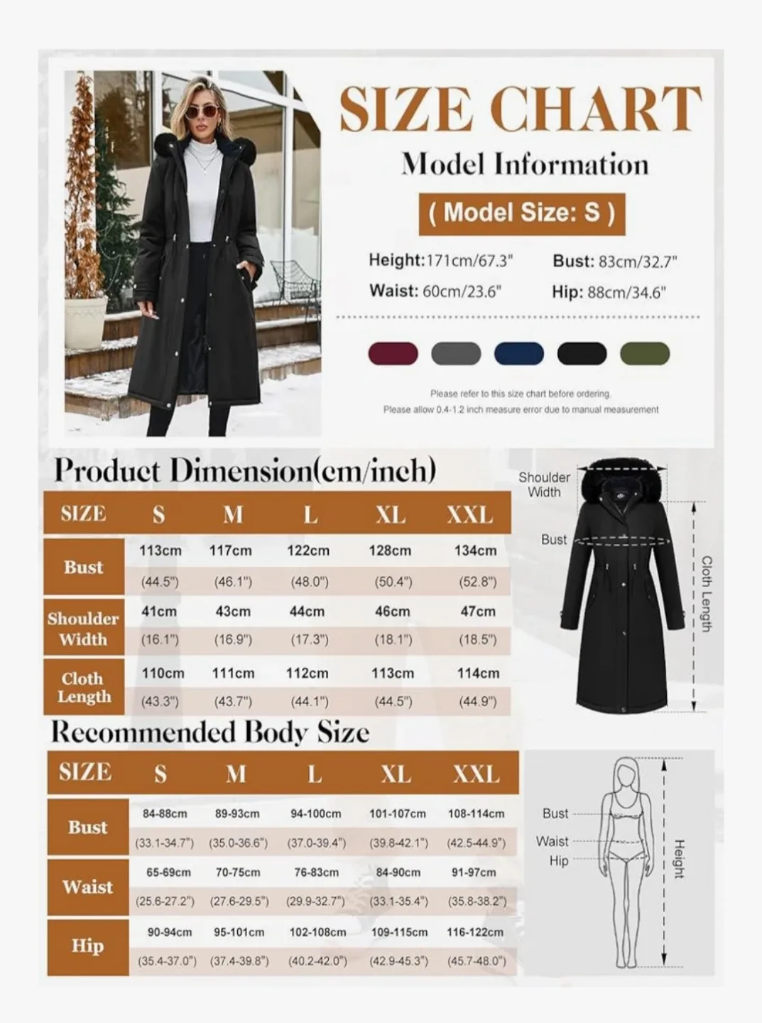 Women's Winter Long Puffer Coat - Black (Amazon)🥕 image indicator(10)