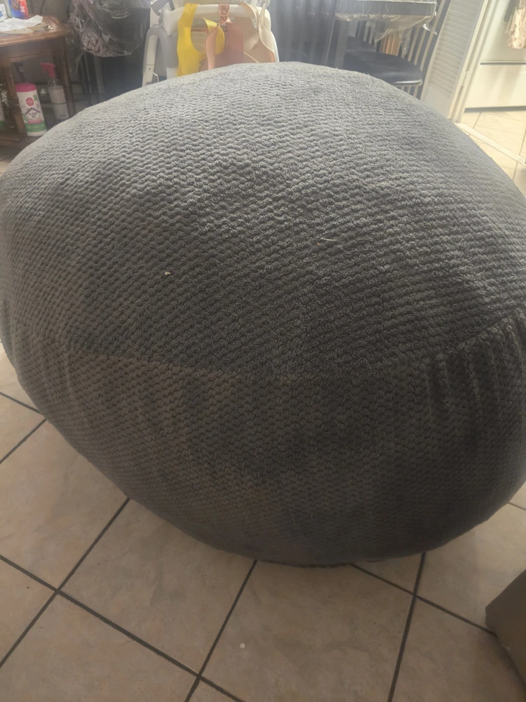 Large Grey Bean Bag Chair - photo 3