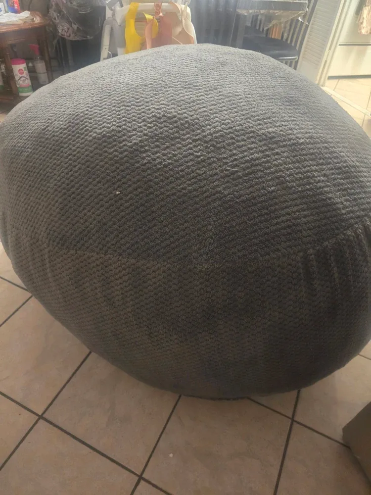 Large Grey Bean Bag Chair image indicator(3)