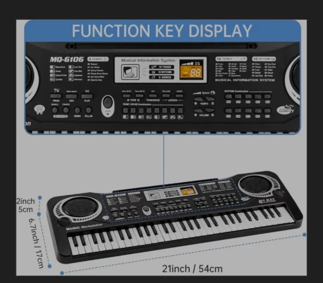 MQ-6106 61-Key Electronic Keyboard 🥕 image indicator(3)