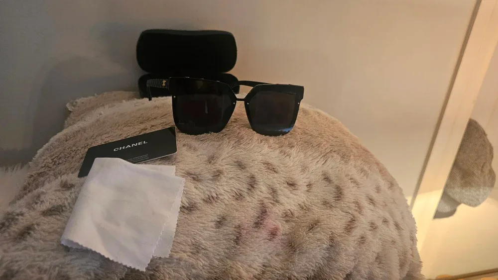 Chanel Black Sunglasses with Case image indicator(2)