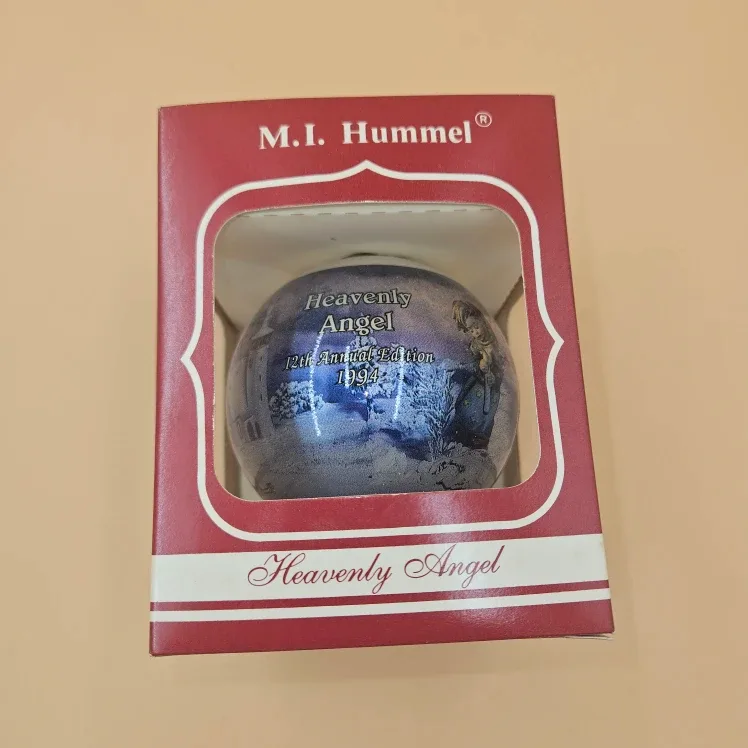 Heavenly Angel Christmas Glass Ornament M J Hummel 1994 image indicator(2)