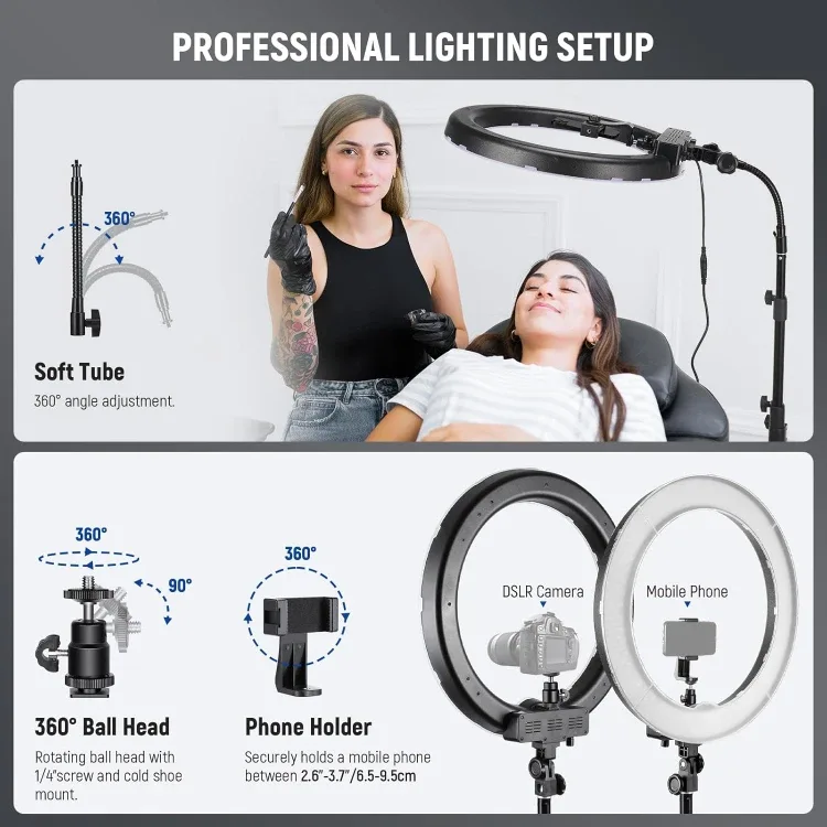 Ring Light 18inch Kit: 55W 5600K Professional LED image indicator(6)