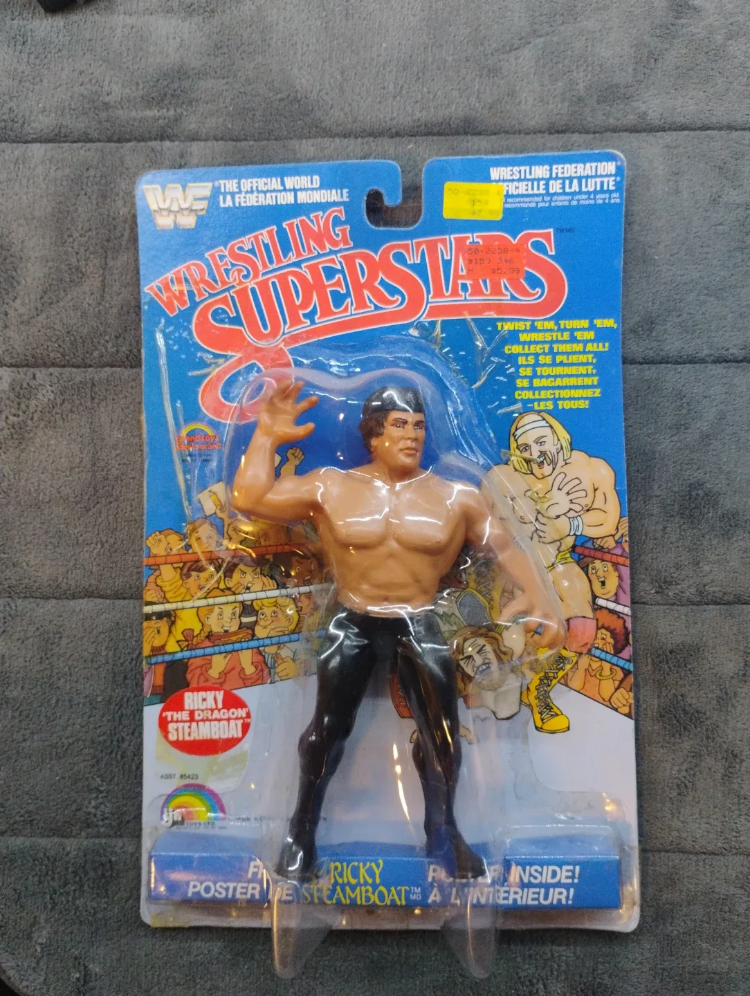 LJN Ricky The Dragon Steamboat 22 Back Carded Wrestling Figure thumbnail