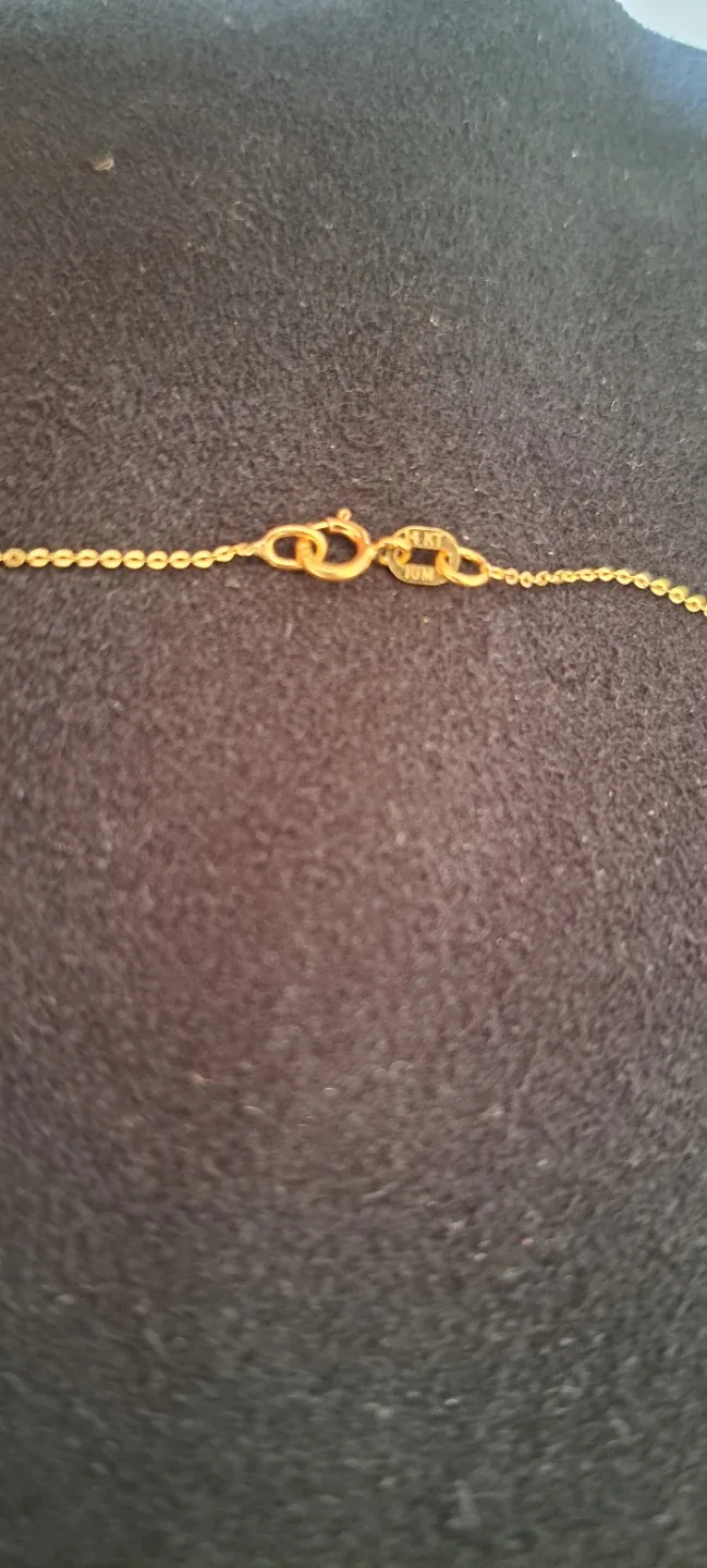 14k Gold Necklace micro Anchor Link 20" image indicator(3)