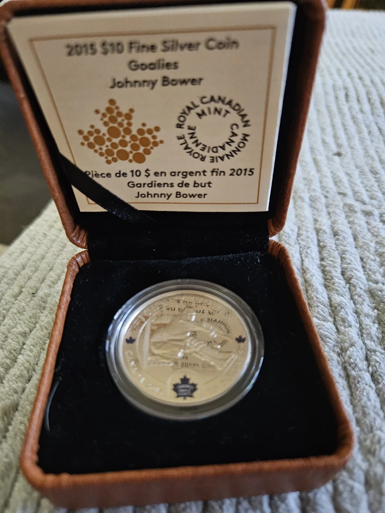2015 $10 Fine Silver Coin - Johnny Bower - photo 2