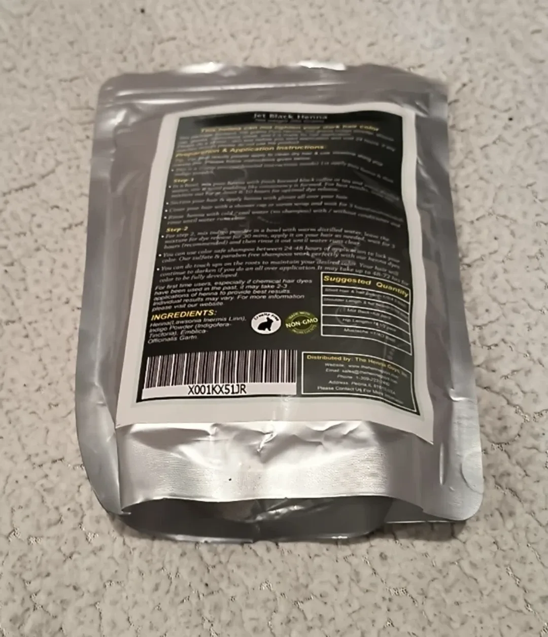 The Henna Guys Jet Black Hair & Beard Dye - Unisex image indicator(2)