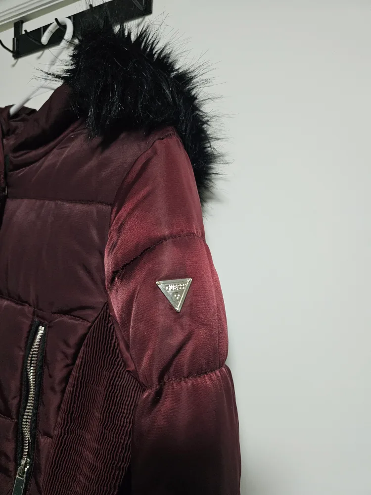 Guess Puffer Coat - Burgundy Ike new sz small image indicator(3)