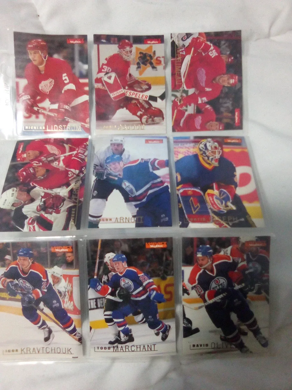 Hockey Trading Cards - Lidstrom, Osgood, Arnott