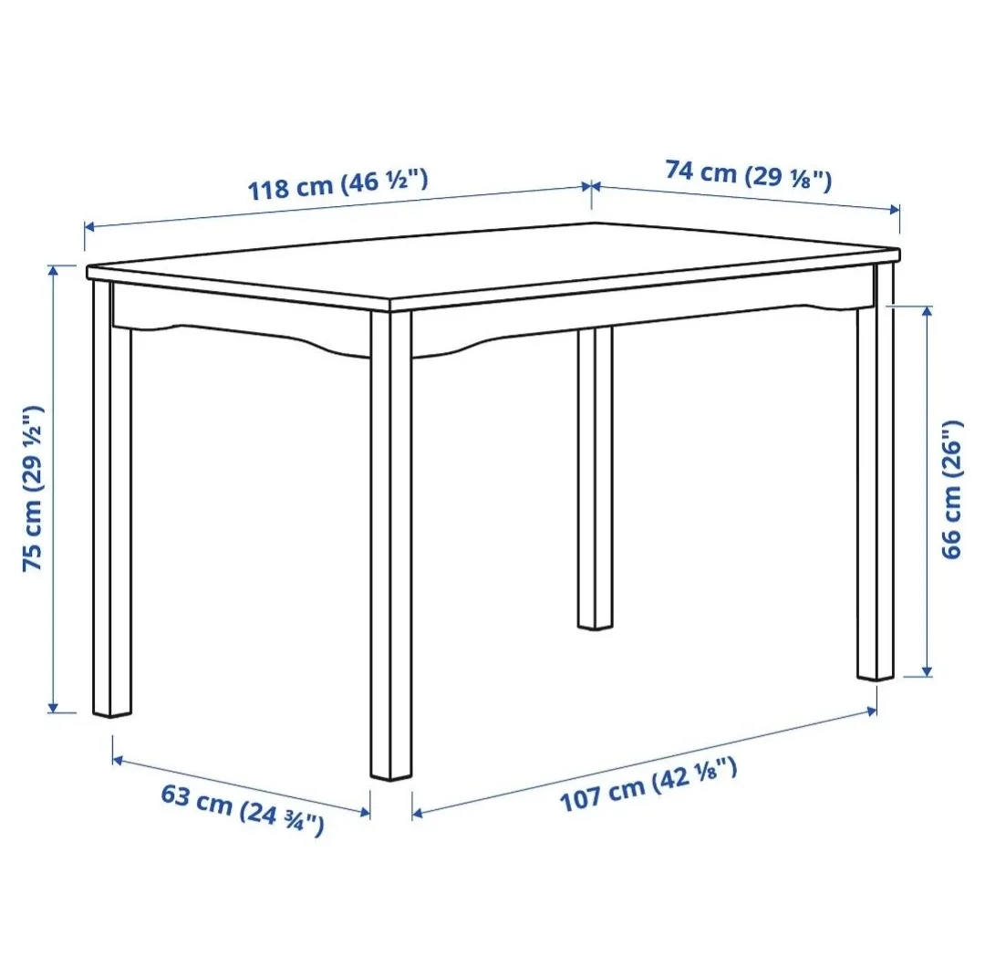 IKEA Table wood+ 1 chair wood image indicator(2)