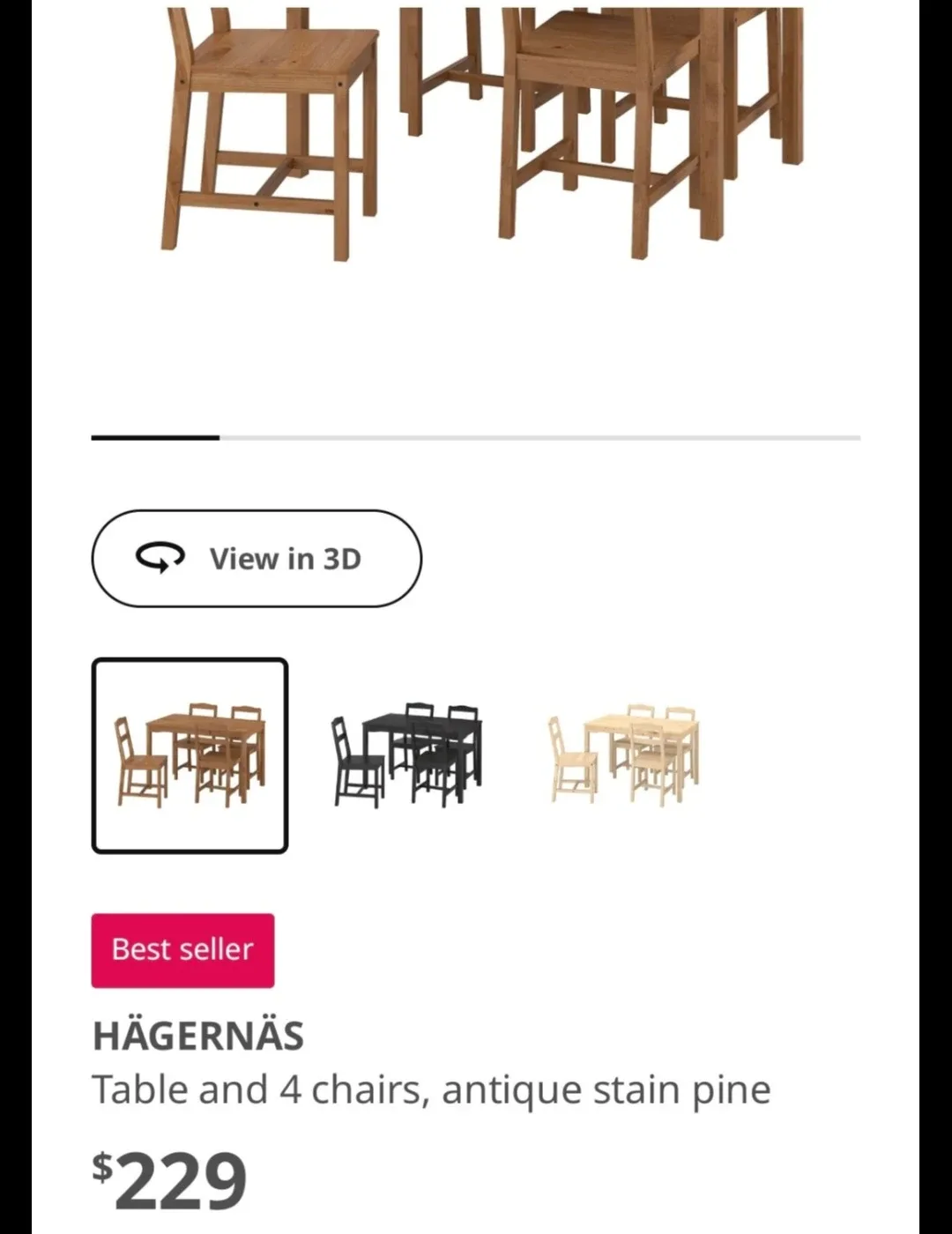 IKEA Table wood+ 1 chair wood image indicator(3)