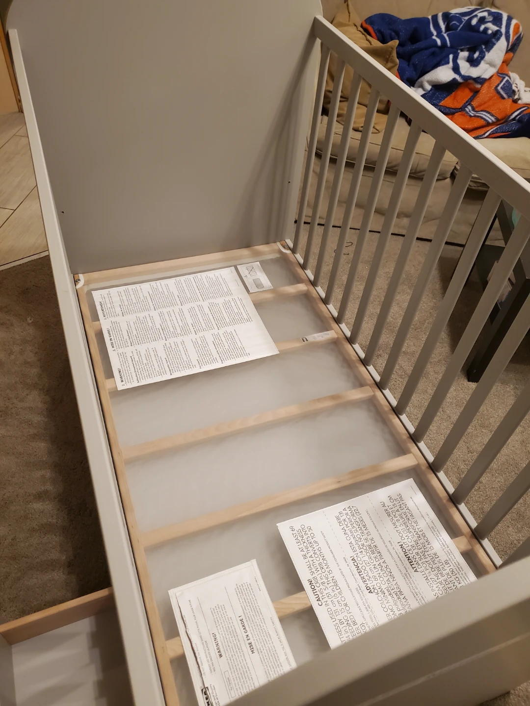 Grey Baby Crib (Ikea Gonatt) - photo 3