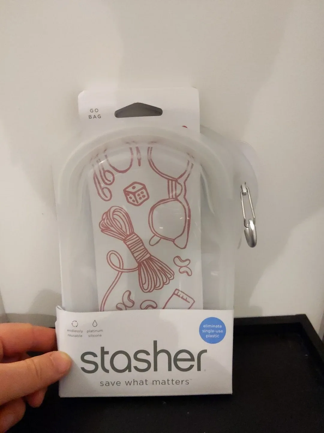 Stasher Go Bag - Platinum Silicone Storage