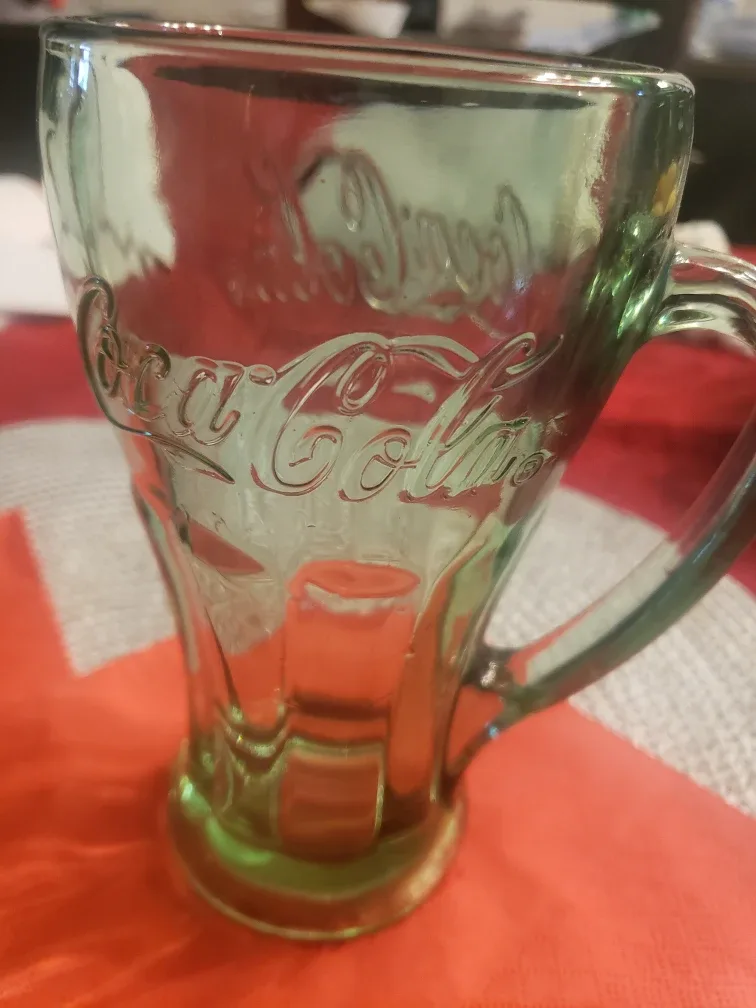 Coca-Cola Green Glass Mugs