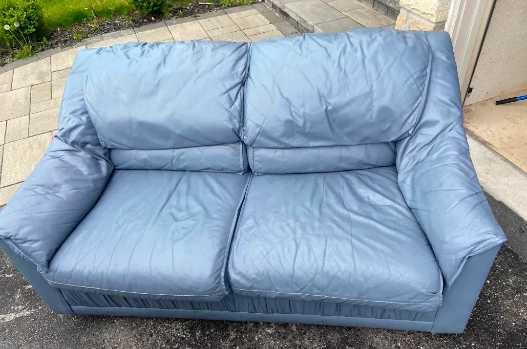 Blue Leather Sofa Set image indicator(5)