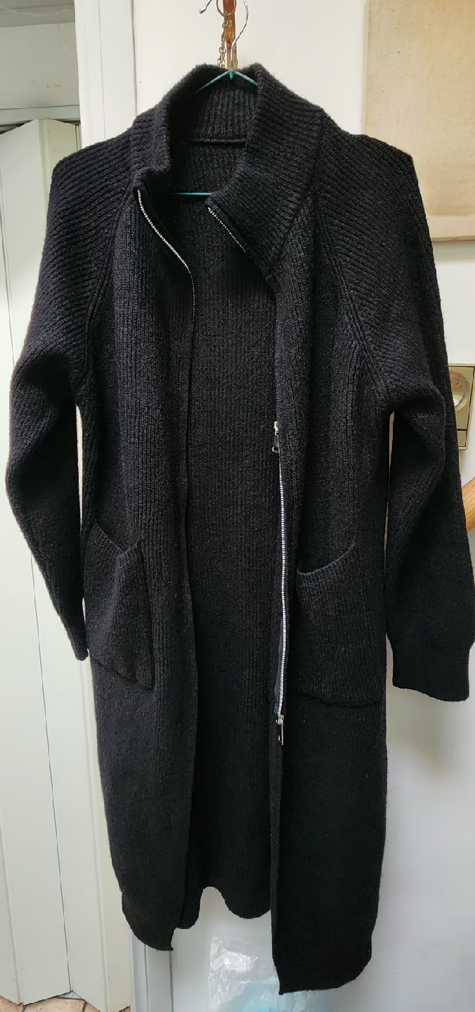 Double zip Knitted-wool Cardigan