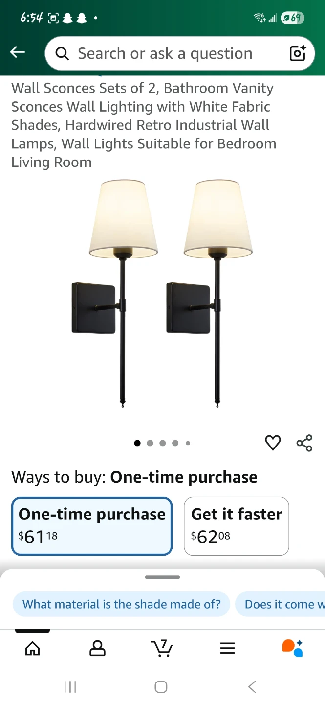 Wall Sconce Set of 2, Black