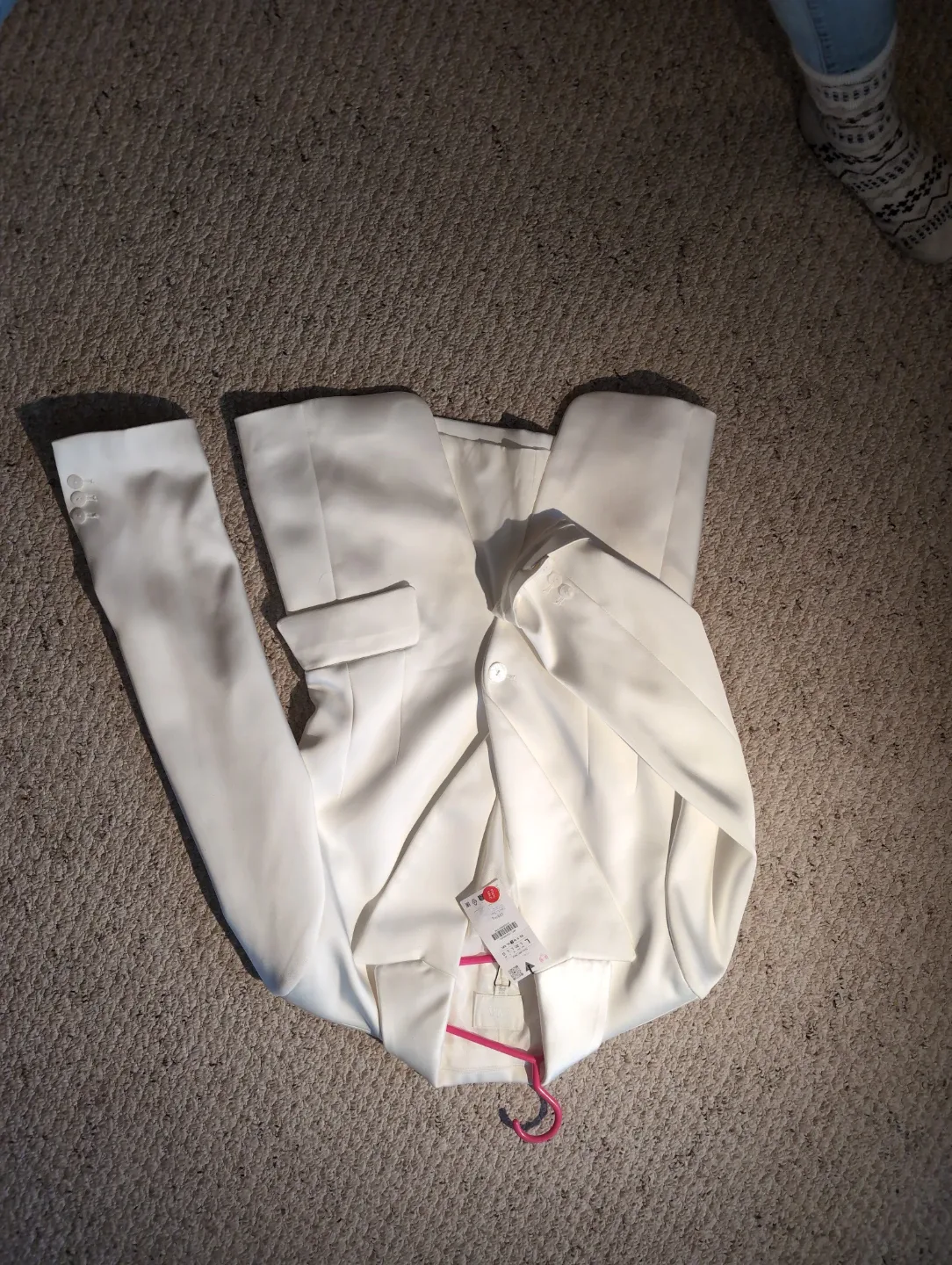 Zara White Blazer - Size Large
