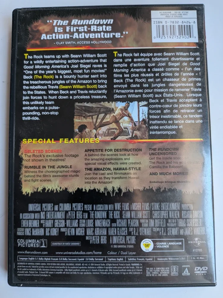 The Rundown DVD - Action Adventure the Rock🥰 image indicator(2)