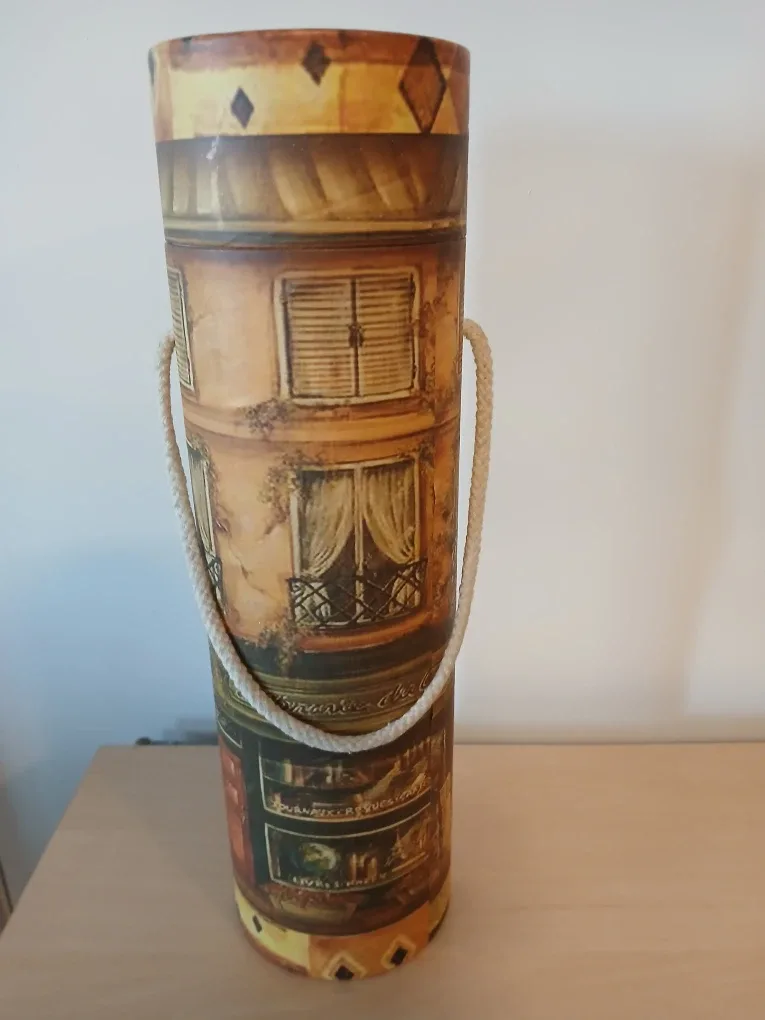 Decorative Wine Holder with Handle. Available & free. NO HOLDS.