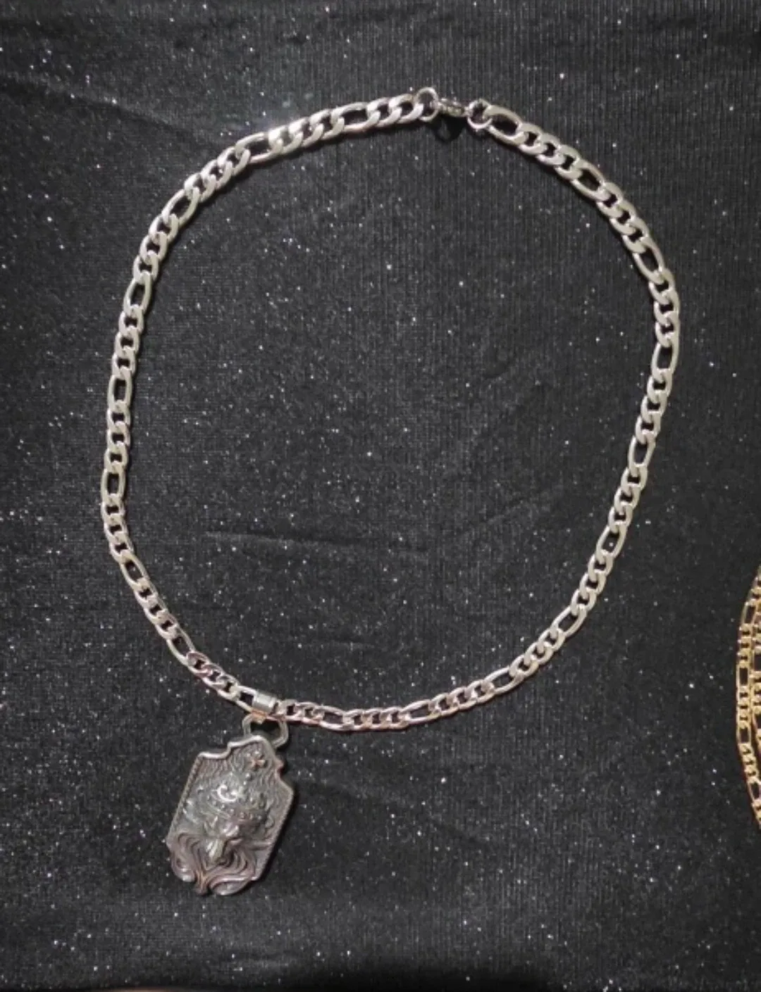 Silver Lion Pendant Necklace stainless steel image indicator(2)