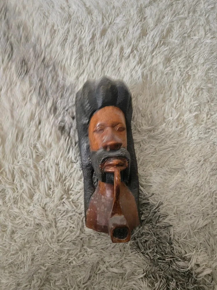 African Wooden Bust Sculpture