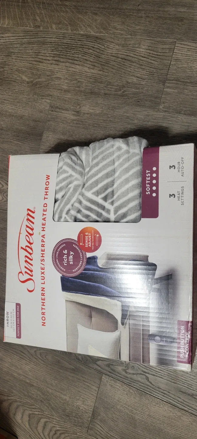 Sunbeam Northern Luxe Heated Throw Blanket