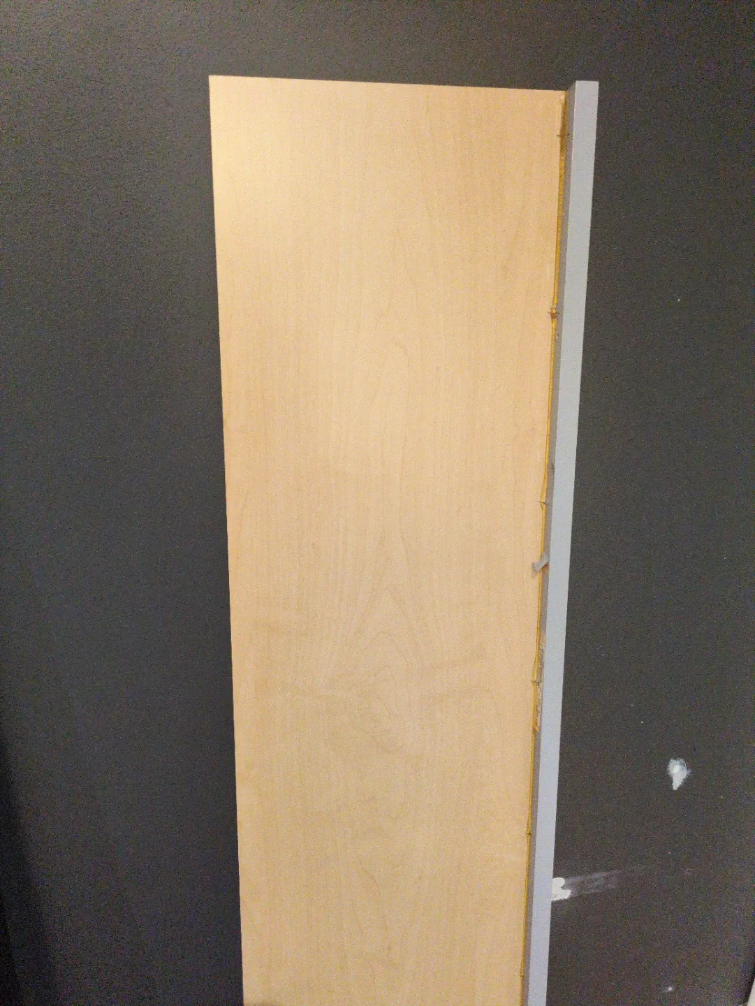 Grey L shape wooden shelves image indicator(2)