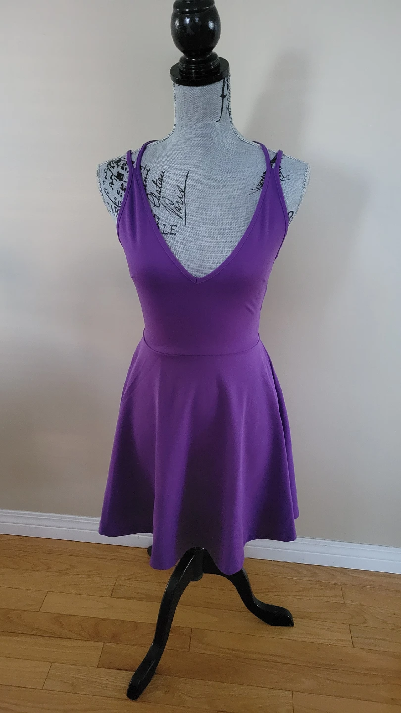 Like New Flattering Purple Mini Dress Size 2 to 4