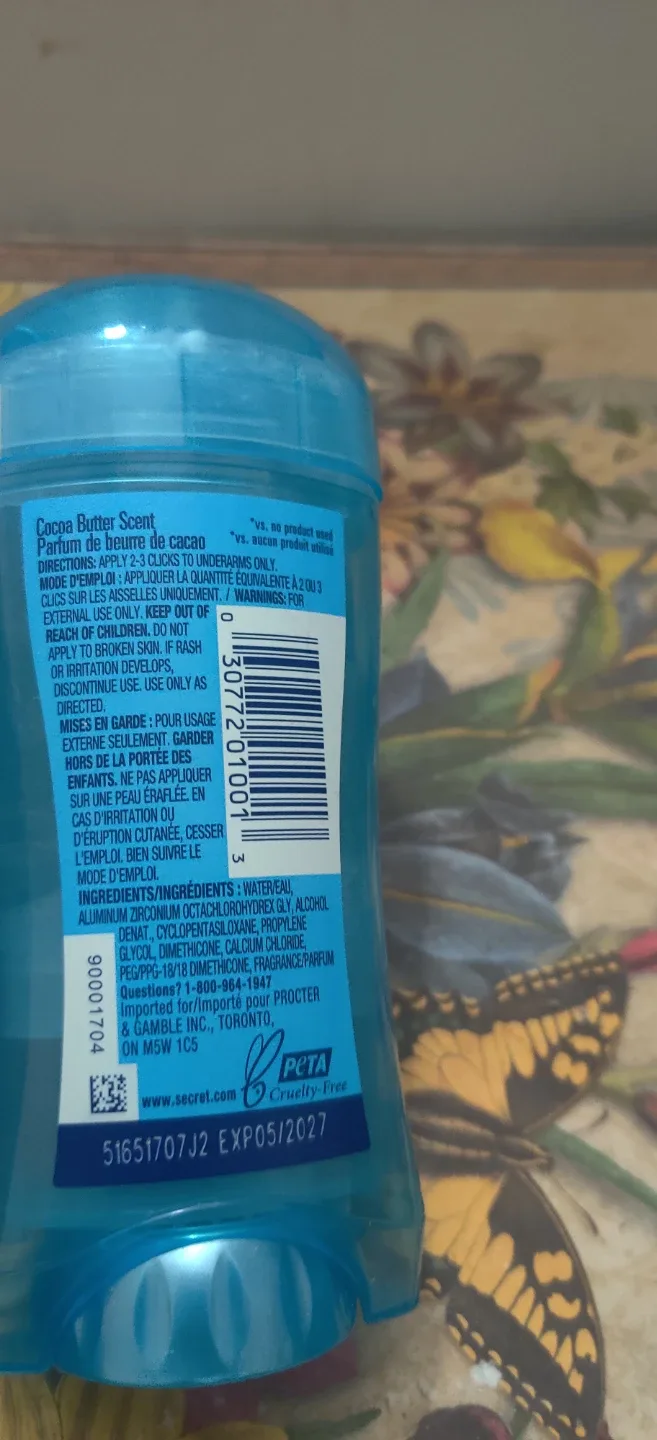 Secret Cocoa Butter Clear Gel Deodorant x 3 image indicator(5)