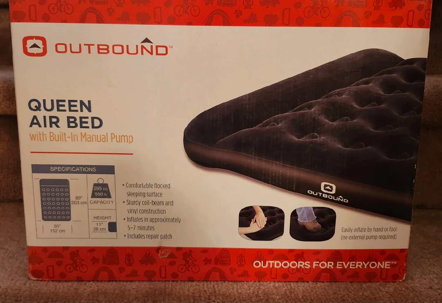 Outbound Queen Air Bed w/ Built-In Pump thumbnail