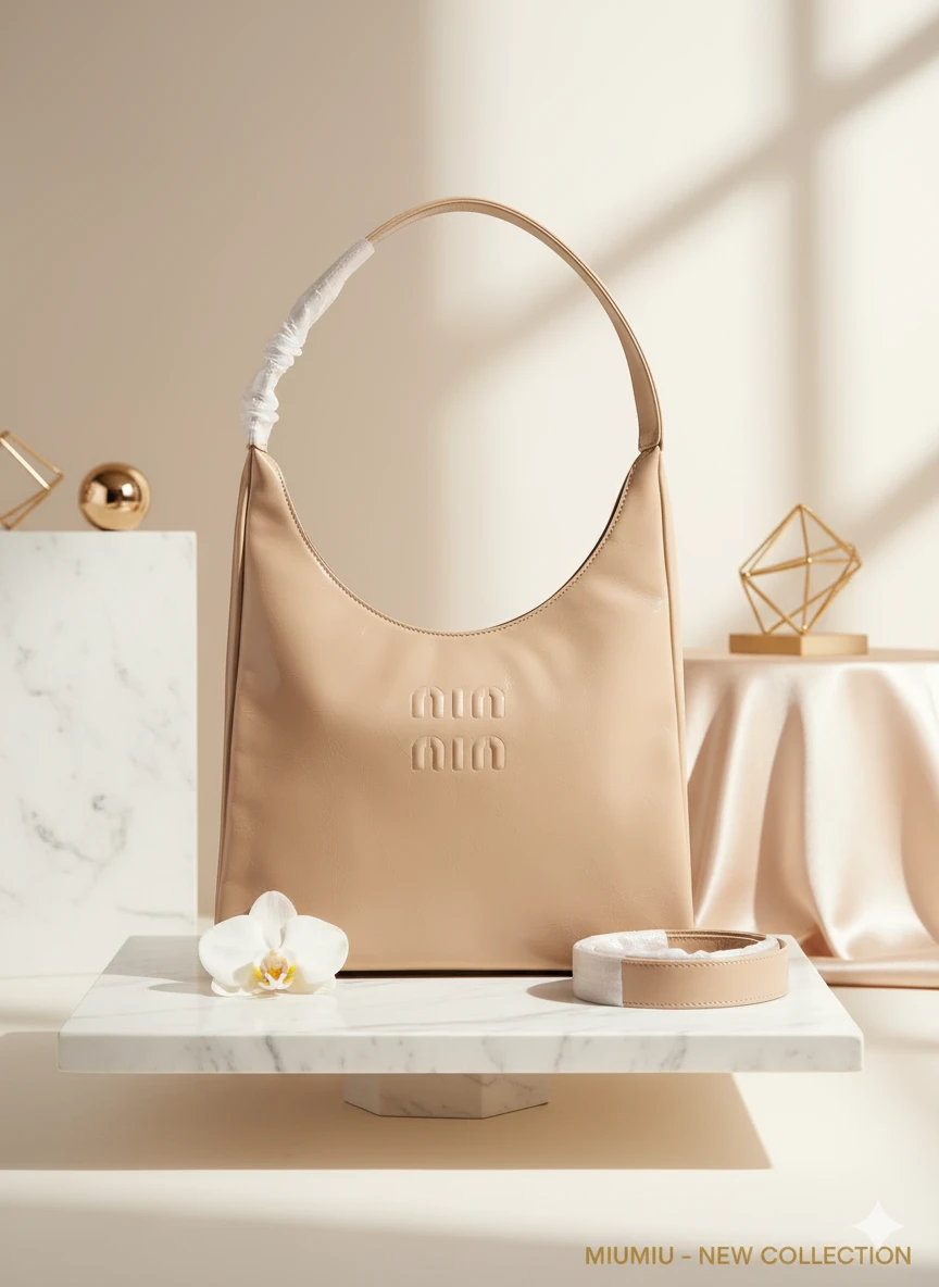 Miu Miu Arcadie Leather Hobo Bag - photo 2