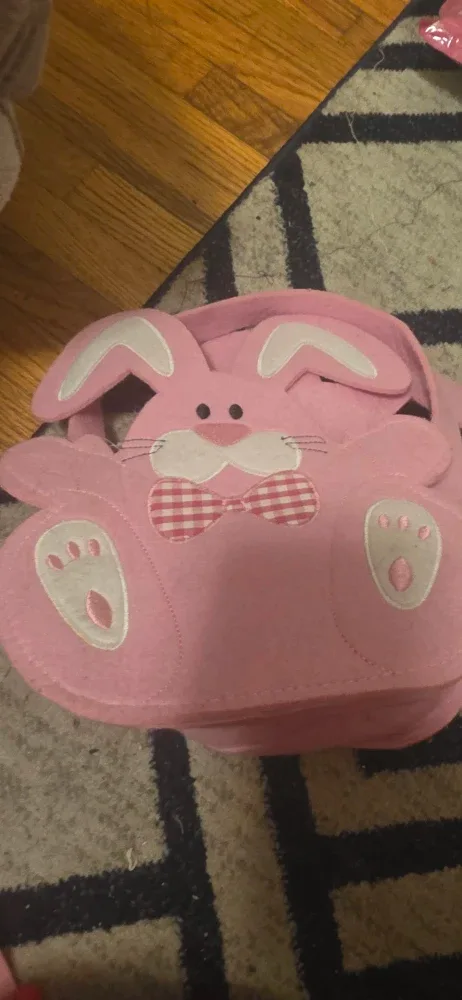 Pink Easter Bunny Basket for kids