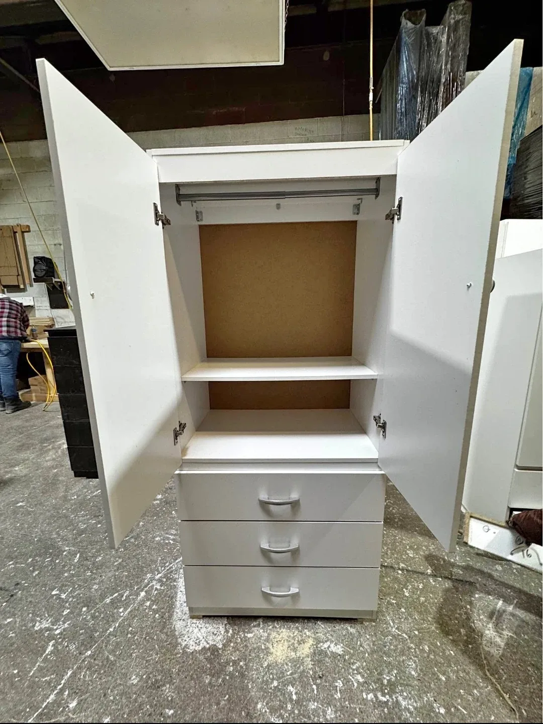 White Wardrobe with Drawers image indicator(2)