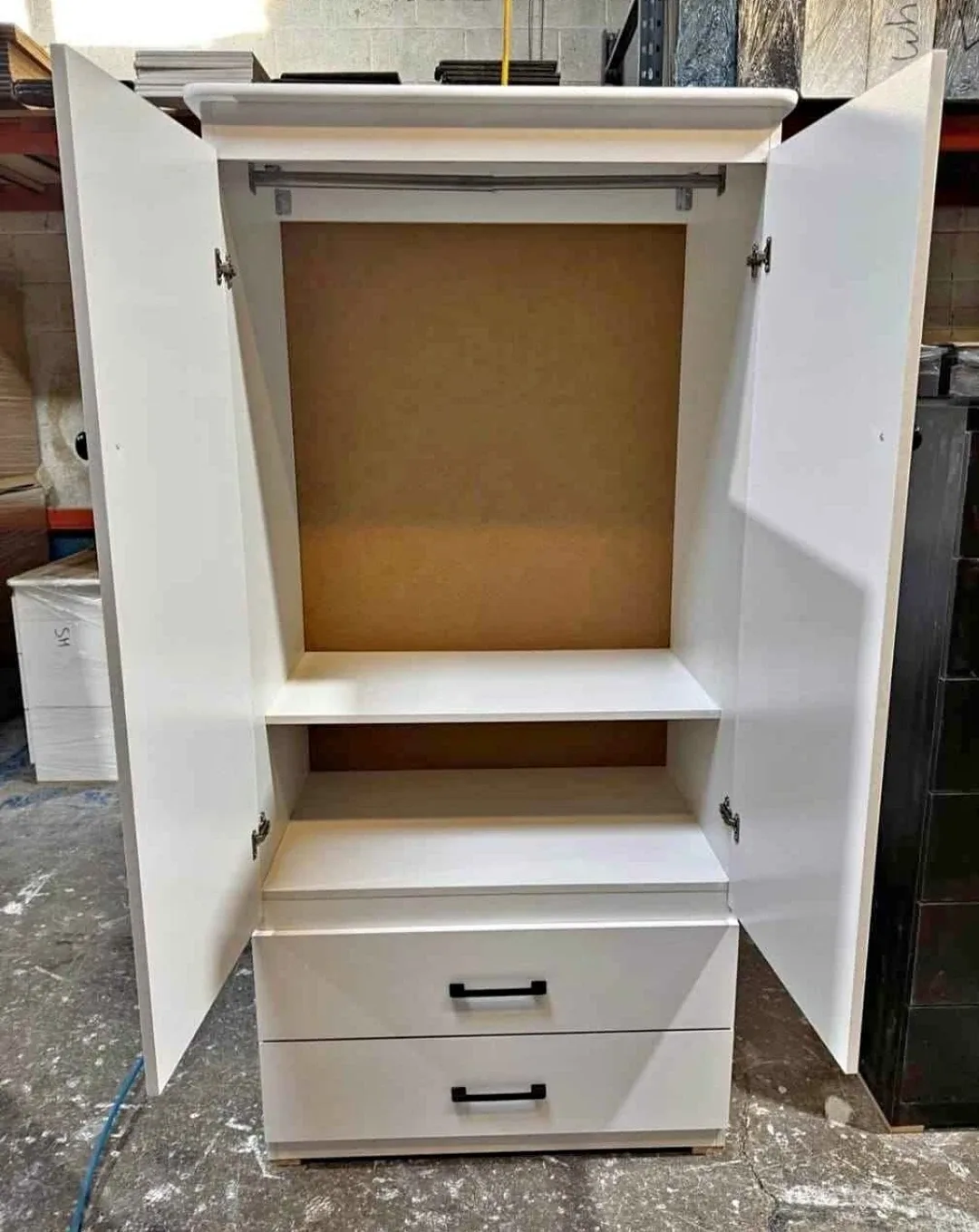 White Wardrobe with Drawers image indicator(4)