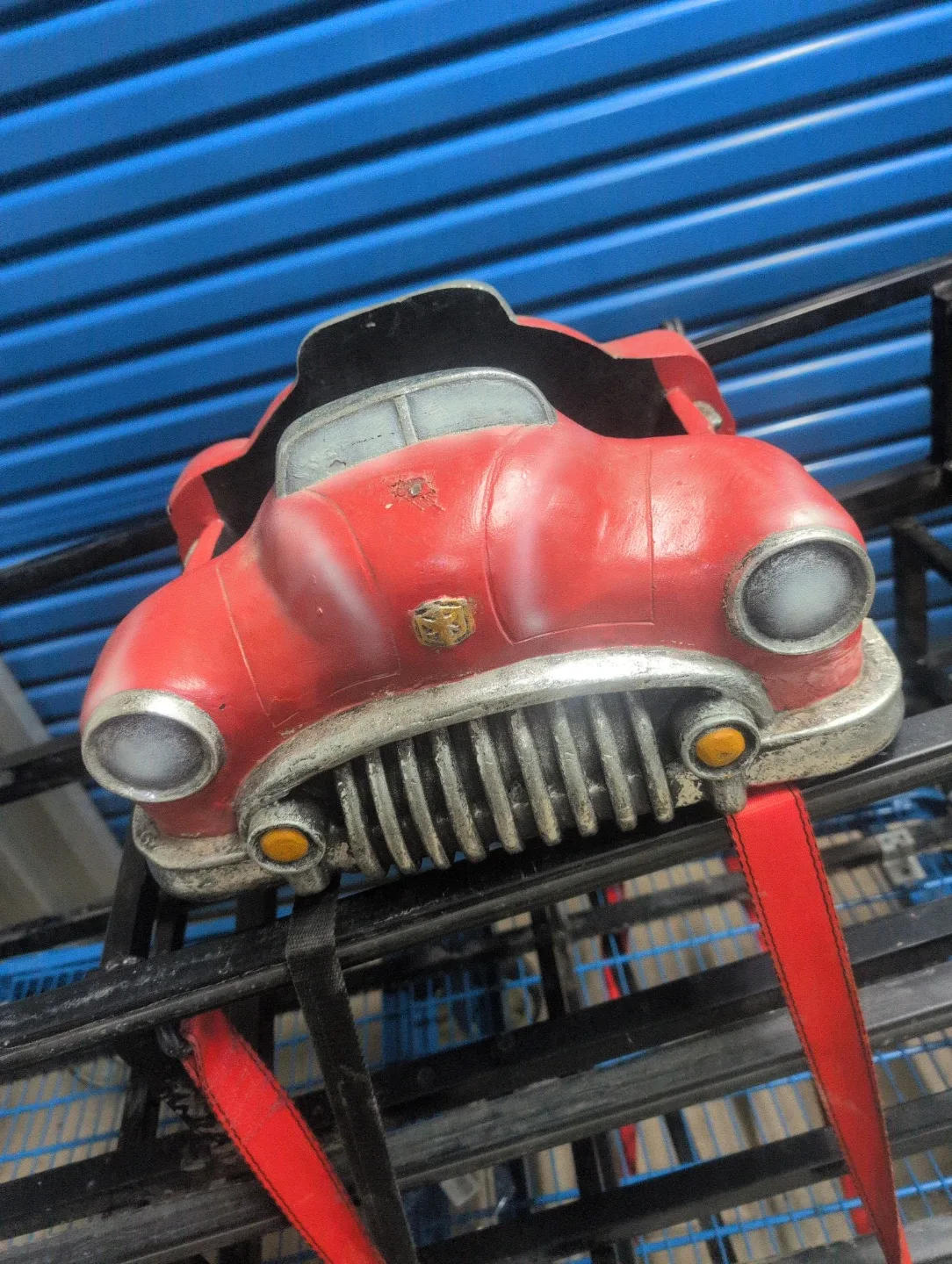 Red Vintage Car Planter - 1950s Style