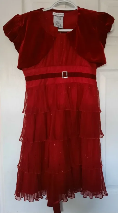 Jona Michelle Red Dress & Bolero - Size 10