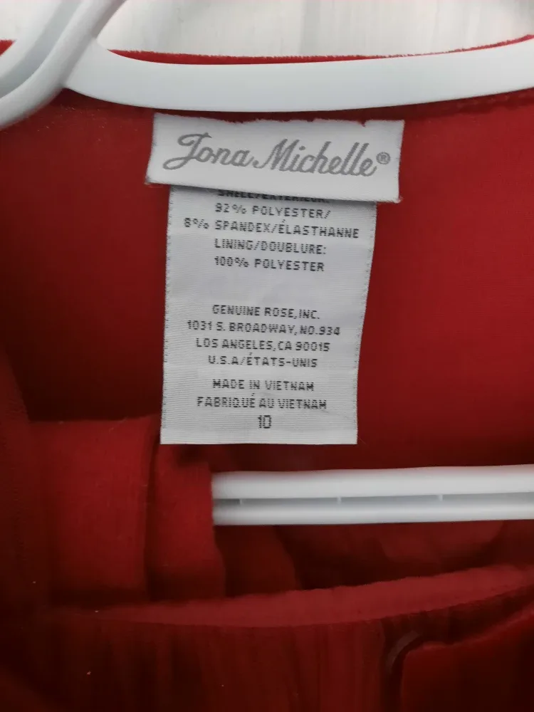 Jona Michelle Red Dress & Bolero - Size 10 image indicator(4)