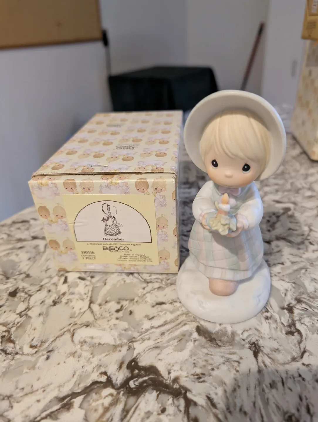 Precious Moments December Porcelain Figurine thumbnail