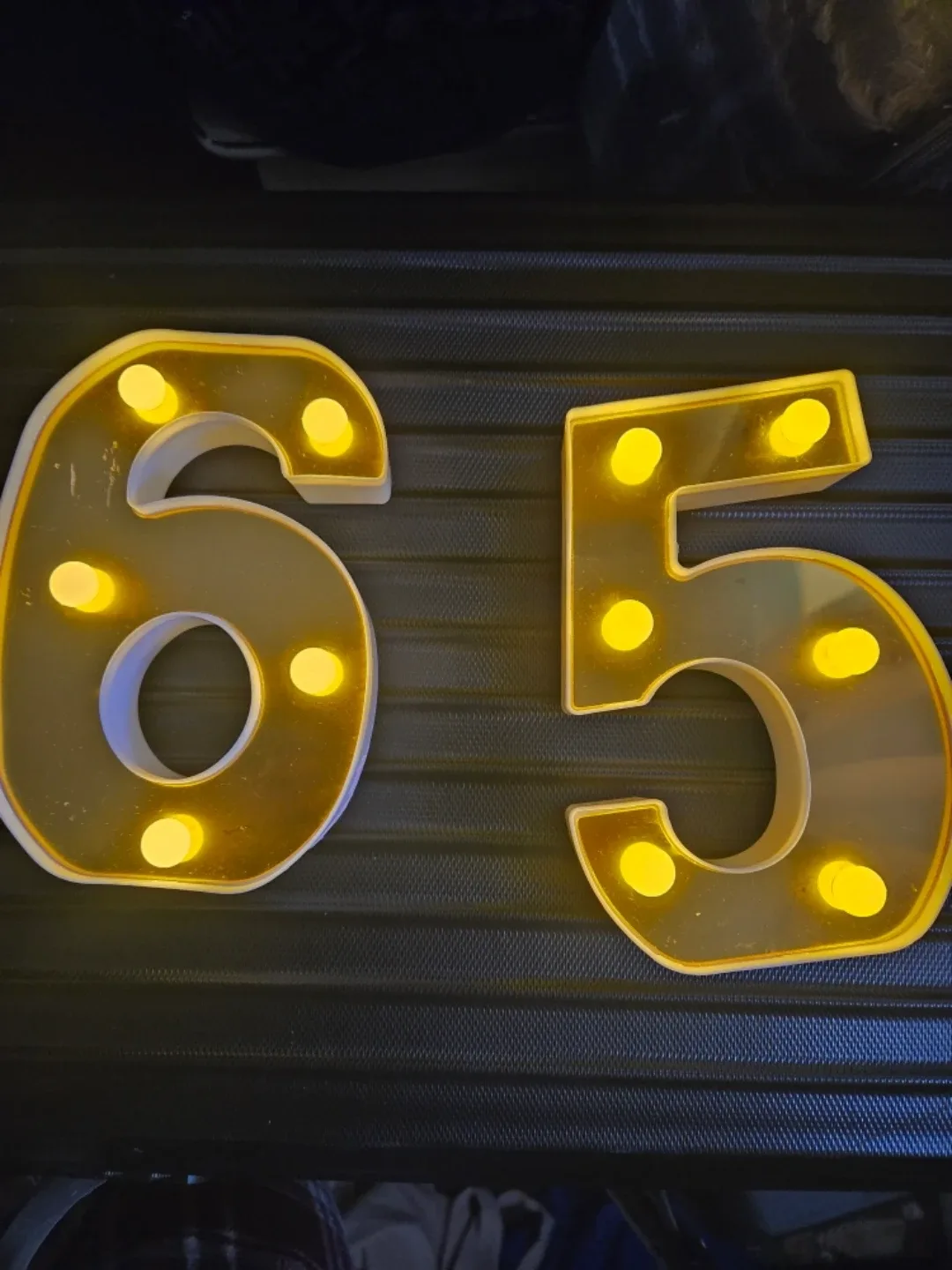 Party Decoration Light Up Numbers 5 & 6