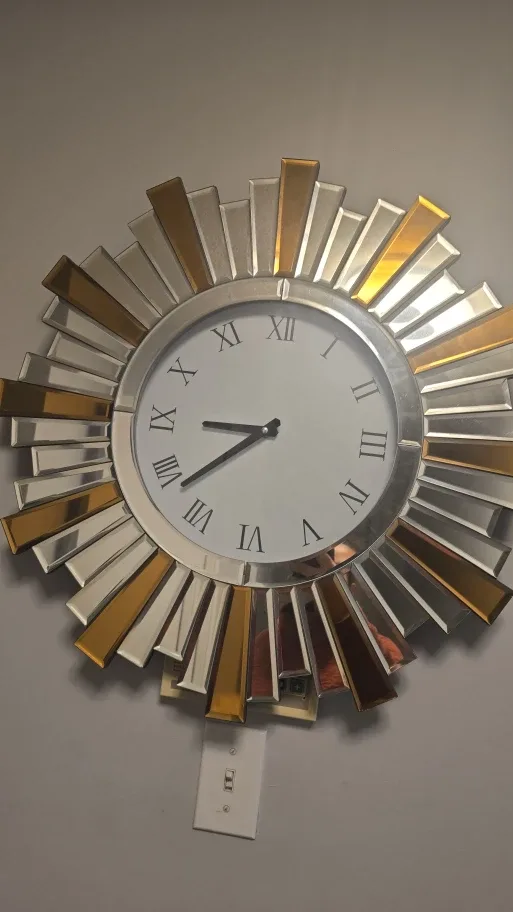 Sunburst Mirror Wall Clock