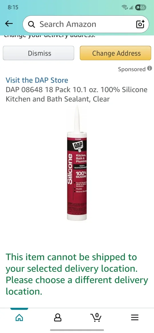 DAP Kitchen/Bath Clear Silicone Sealant image indicator(4)