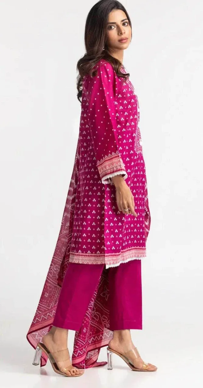 Magenta 3-Piece Shalwar Kameez Suit image indicator(2)