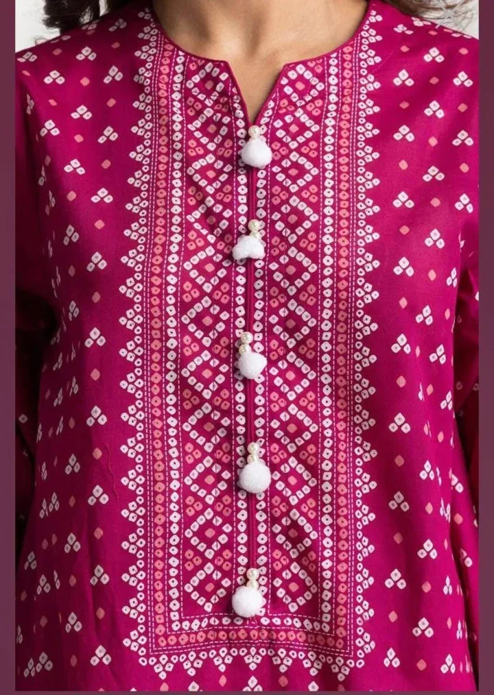 Magenta 3-Piece Shalwar Kameez Suit image indicator(6)