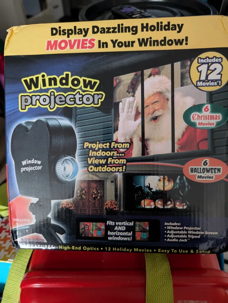 Window Projector - Holiday Movies, Indoor/Outdoor $20