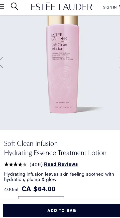 Estee Lauder Soft Clean Infusion Lotion Full Size image indicator(4)