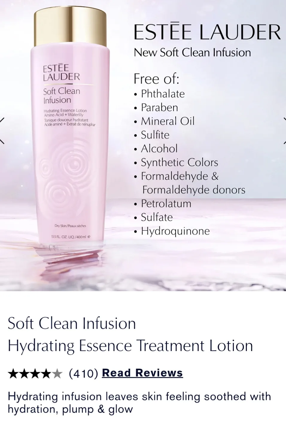 Estee Lauder Soft Clean Infusion Lotion Full Size image indicator(3)