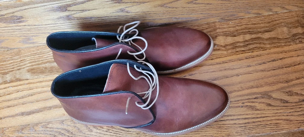 Brand New - Francesco Rossi Brown Leather Chukka Boots - Size 43 - photo 2