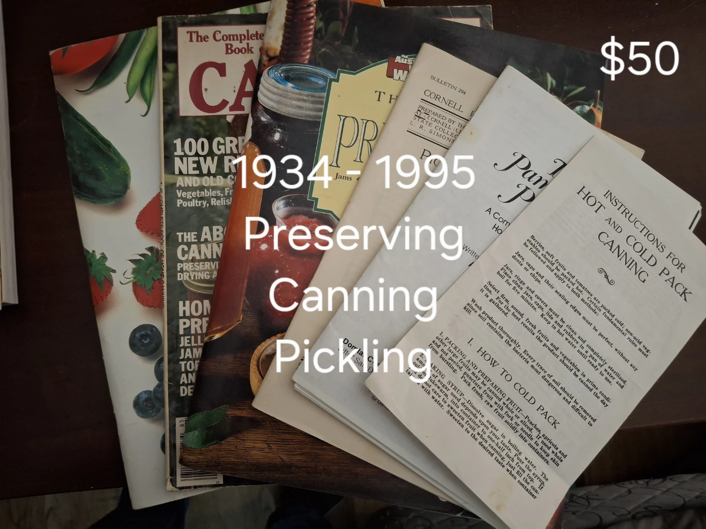 Preserving, canning, pickling books